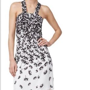 YIGAL AZROUEL Black &White Floral Summer Dress M